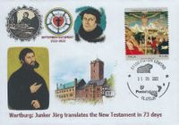 Junker J&ouml;rg, Wartburg, Septembertestament 1522 - 2022, 51100 Pistoia Centro, Filatelia, Italien &#039;500 J. Reformation, Cranach u. Luther&#039; / Italy &#039;500th ann. of Reformation, Cranach &amp; Luther&#039; VP/PP 2017 , Luther Briefmarken