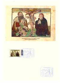 Sonderstempel Friedrich der Weise; Stempelnummer 12 /081; Mitgliederversammlung D&uuml;rer- &amp; Luther-Philatelisten e.V.; Sonderstempel &quot;Eisenach am 10.06.2023&quot;; Kurf&uuml;rst Friedrich der Weise; Gem&auml;lde von Albercht D&uuml;rer.; Luther Briefmarken;