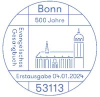 Sonderpostwertzeichen &bdquo;500 Jahre Evangelisches Gesangbuch&ldquo;