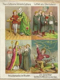 Sammelbilder Martin Luther, &quot;Dr. Martin Luther&#039;s Leben u. Wirken in farbigen Bildern dargest.&quot;.