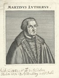 d&#039;ap Hendrick HONDIUS, MARTIN LUTHER, Kupferstichdarstellung, Kupferstich