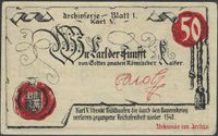 Notgeld, 1921 M&uuml;hlhausen Geldschein