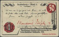 Notgeld, 1921 M&uuml;hlhausen Geldschein; Luther Notgeld