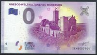 0-Euro-Schein, Unesco-Weltkulturerbe, Wartburg, Martin Luther