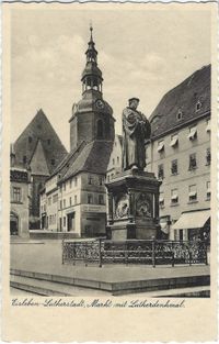 Postkarte Lutherdenkmal, Lutherdenkmal, Luther Briefmarken, Martin Luther, Luther-Denkm&auml;ler, Lutherdenkm&auml;ler, Martin Luther Denkmal